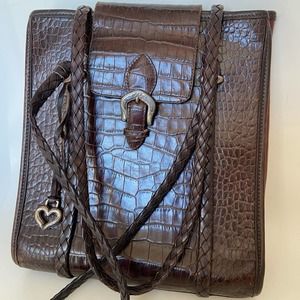 Brighton Purse Bag Genuine Leather Purse Bag Shoulder Moc Croc
